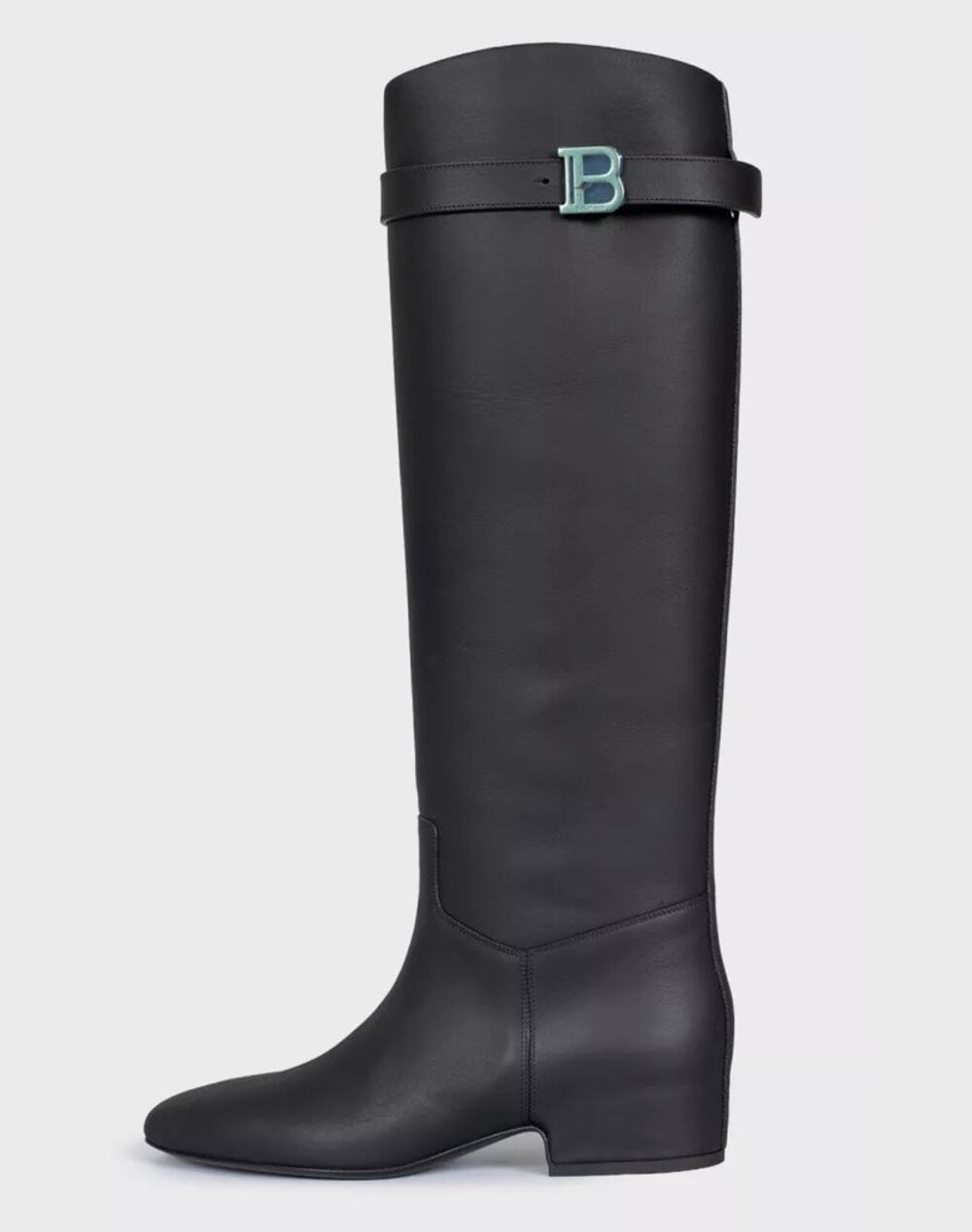 Balmain Royce Black & White Leather Boots EU 37